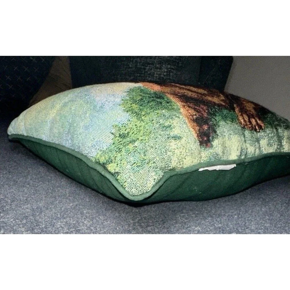 Manual Woodworkers & Weavers Brown Dachshund Tapestry Throw Pillow By Pickens
